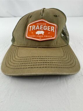 Traeger Olive Green Logo Adjustable  Trucker Hat